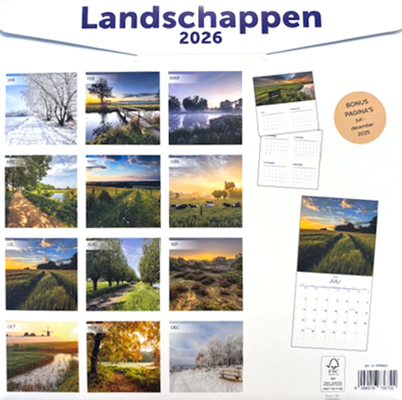 Kalender 2026: Landschappen