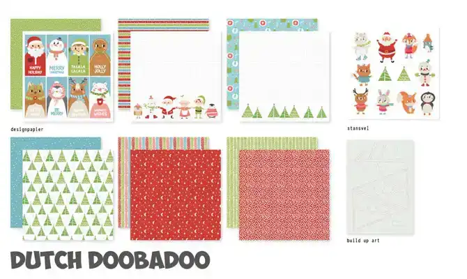 Dutch DooBaDoo Crafty Kit Winterfeestje 20x20cm