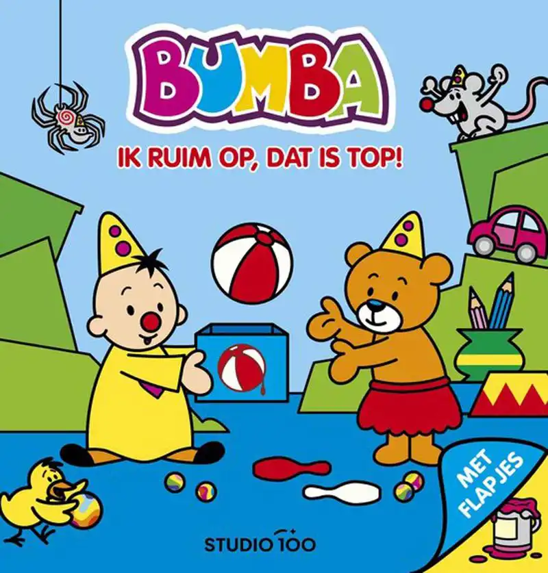Bumba kartonboek met flapjes - Ik ruim op, dat is top!