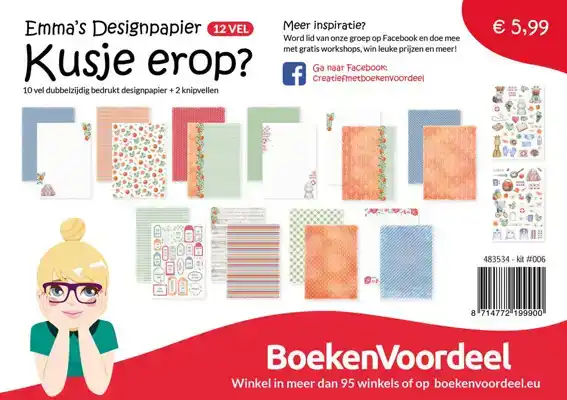 Emma's Papierset Kusje erop? 12 vel A4