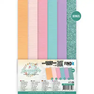 Linen Cardstock Pack Berries Beauties Dragonflies 4K