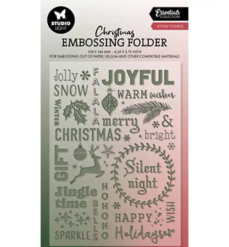 Studio Light Embossingfolder Joyful collage