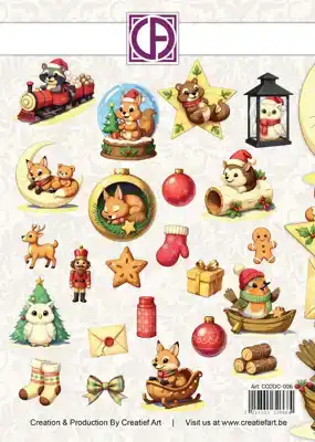 Christmas Animals stansplaatjes 23 stuks