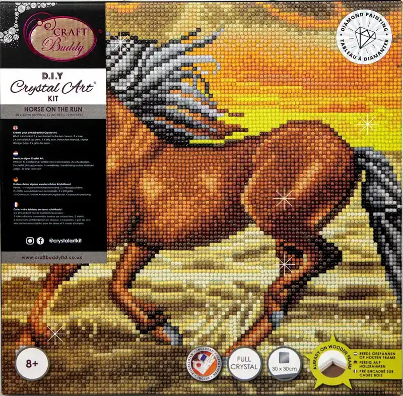 Crystal art kit Horse on the run