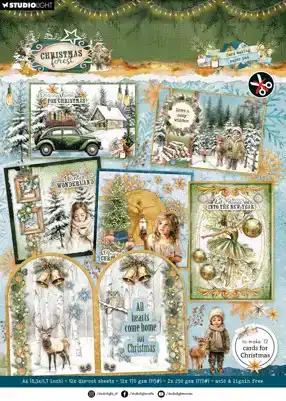 Studio Light Card Making Pad Christmas Forest 210x294mm