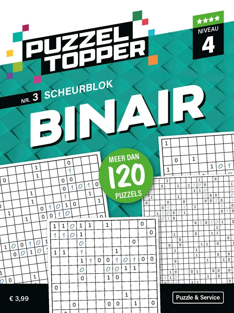 Puzzelblok binair 4 punt nr.3 puzzeltopper