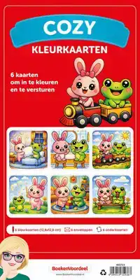 Cozy kleurkaarten schattige dieren