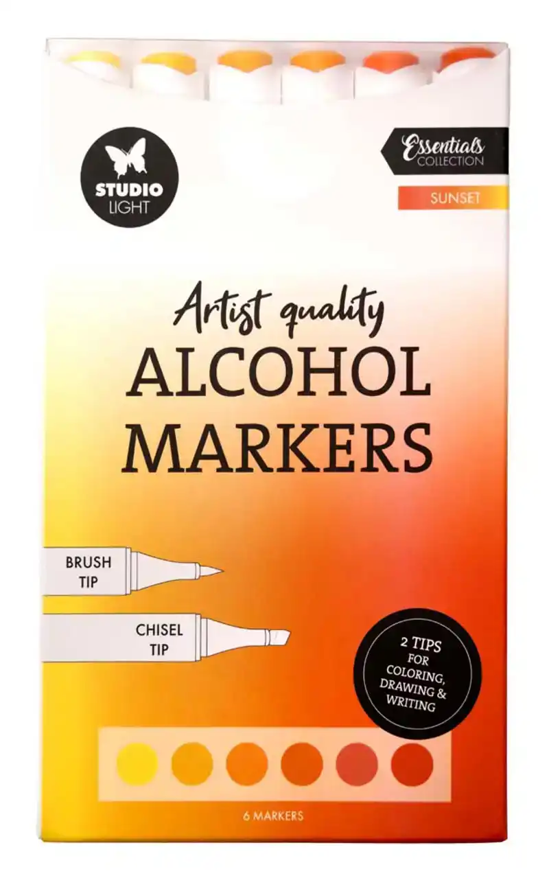 Studio Light Alcohol Markers sunset essentials 6 stuks