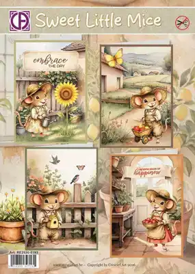 Creatief Art kaartenpakket– Sweet Little Mice