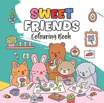 Happy Friends Colouring book 4 ass