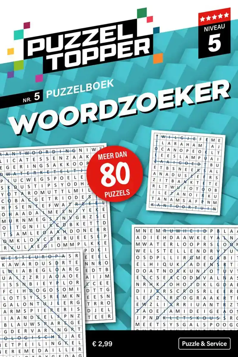 96 pag. woordzoeker 5 stippen nr.5 puzzeltopper<br>