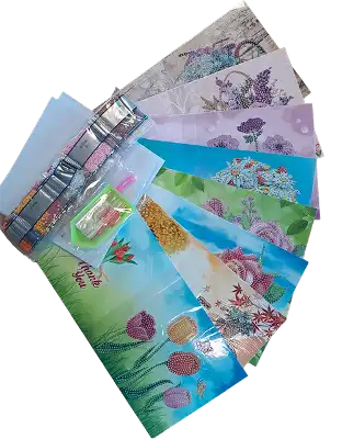 Diamond Painting Wenskaarten Set 8st met envelop
