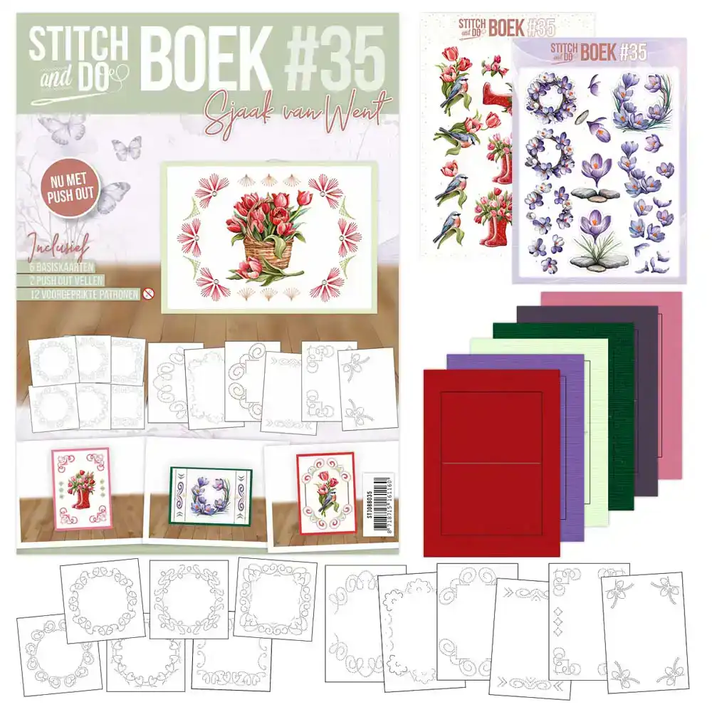 Embroidery Kit Stitch Book borduurboek om zelf te borduren, boek, doe