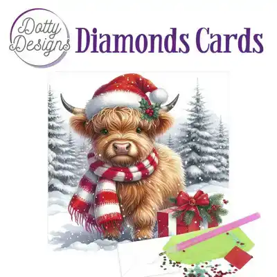 Dotty designs diamond cards christmas cow 2