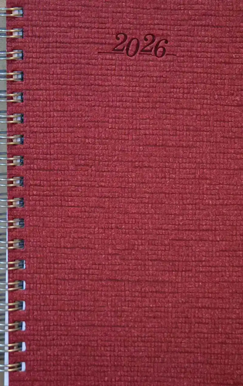 Zakagenda staand Wire-O 2026 Rood