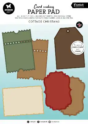 Studio Light Cottage Christmas Essentials Card Making Pad 127x178mm