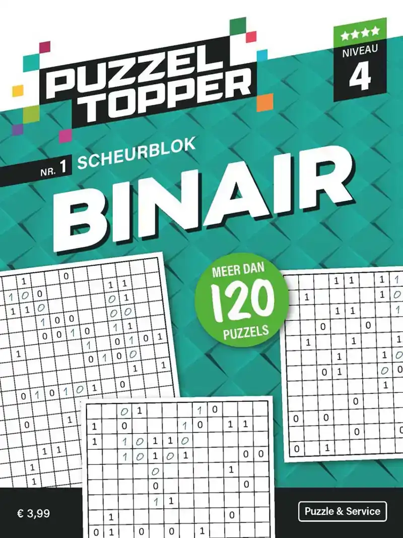 Puzzelblok binair 4 punt nr.1 puzzeltopper