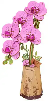 Robotime Purple Moth Orchid