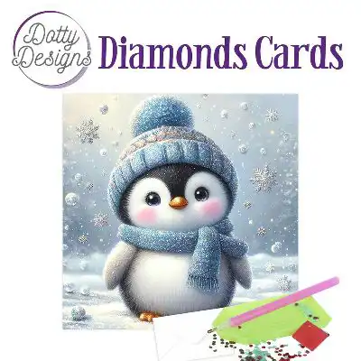 Dotty Designs Diamond Cards Winter Pinguin