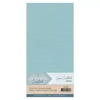 Linnenkarton vierkant zacht blauw