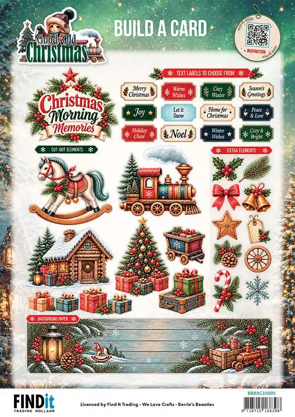 Berrie's Beauties Build A Card Good Old Christmas Christmas Morning Memories