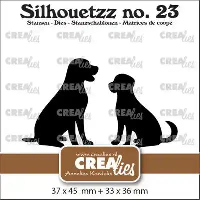 Crealies Silhouetzz Honden zittend