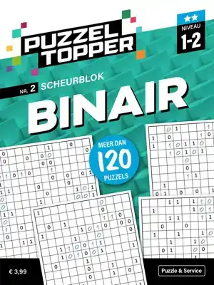 Puzzelblok binair 1-2 punt nr.2 puzzeltopper