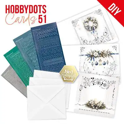Hobbydots Cards 51 Blue Christmas Serenity