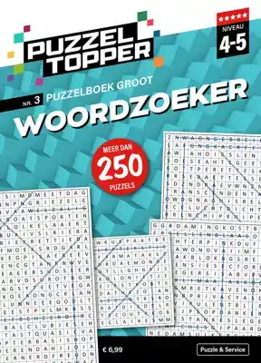 Puzzelboek groot Woordzoeker 4-5 punt nr3 Puzzeltopper<br>