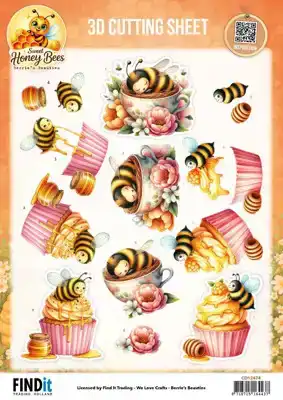 Knipvelset 2st Berries Beauties Sweet Honey Bees Honey Bee Delights