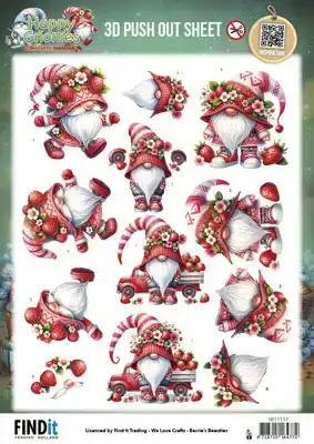 Berries Beauties Happy Gnomes 3D Pushoutvel Berry Cute