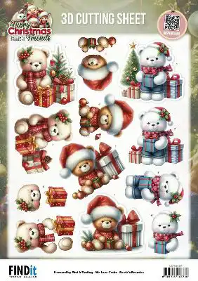3D Knipvel Berries Beauties Furry Christmas Friends Christmas Bear