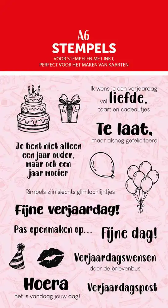 Emma Clear Stamp 0009 Verjaardagspost