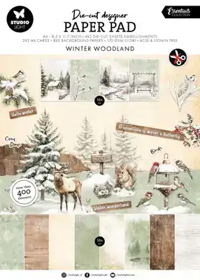 Winter wonderland die-cut designer paper pad 210x294x4mm 28 sheet