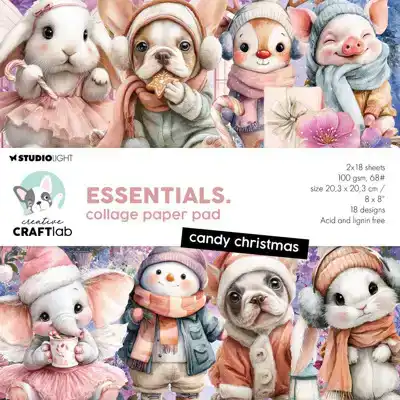 Studio Light Creative Craftlab EssentialsCollage Paper Pad Candy Christmas
