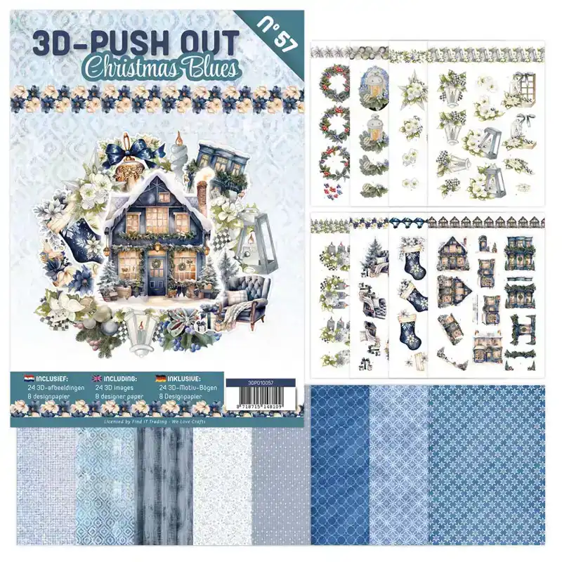3D push-out book 57 christmas blues