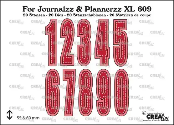 Crealies Cijfers XL met schaduw no3