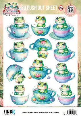 Berries Beauties - Joyful Hoppers 3D Pushout Sheet A Cup Of Frog