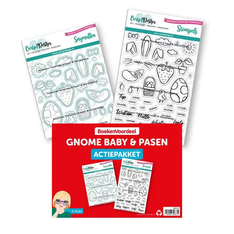 Actiepakket Carlijn design Gnome baby & pasen 2delig