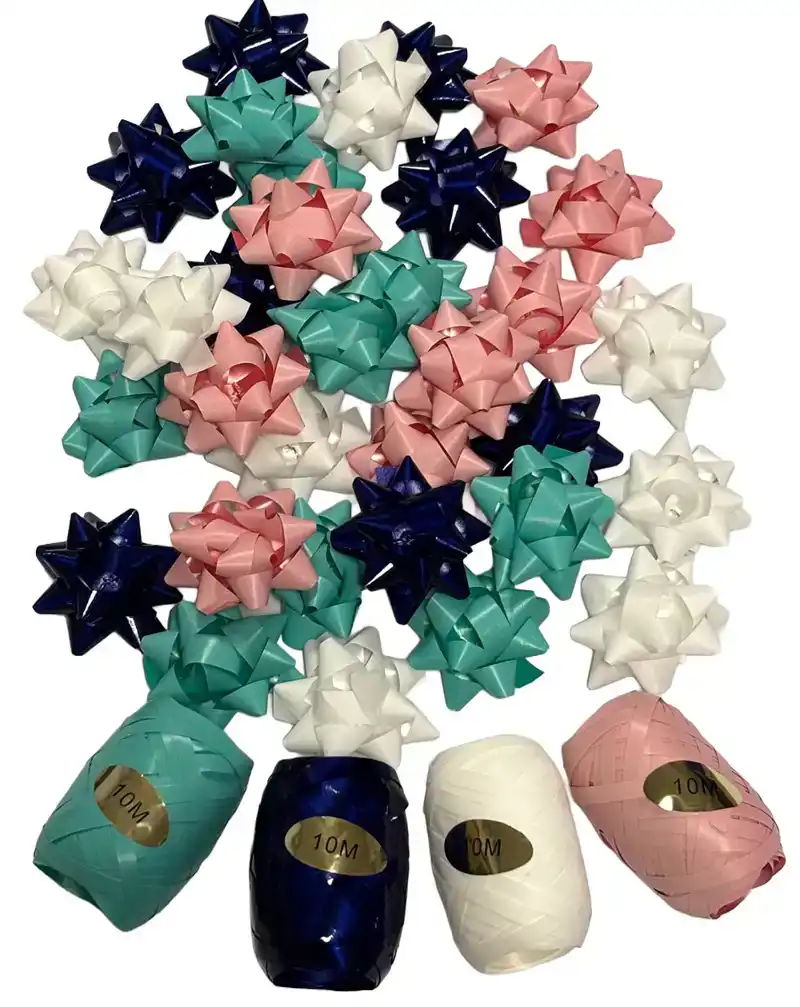 Lint en strikjes mix 32 strikjes en 4 bolletjes lint