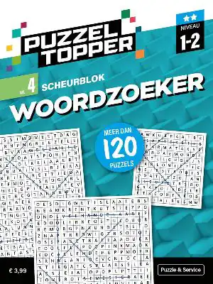 Puzzelblok Woordzoeker 1-2 punt nr.4 puzzeltopper