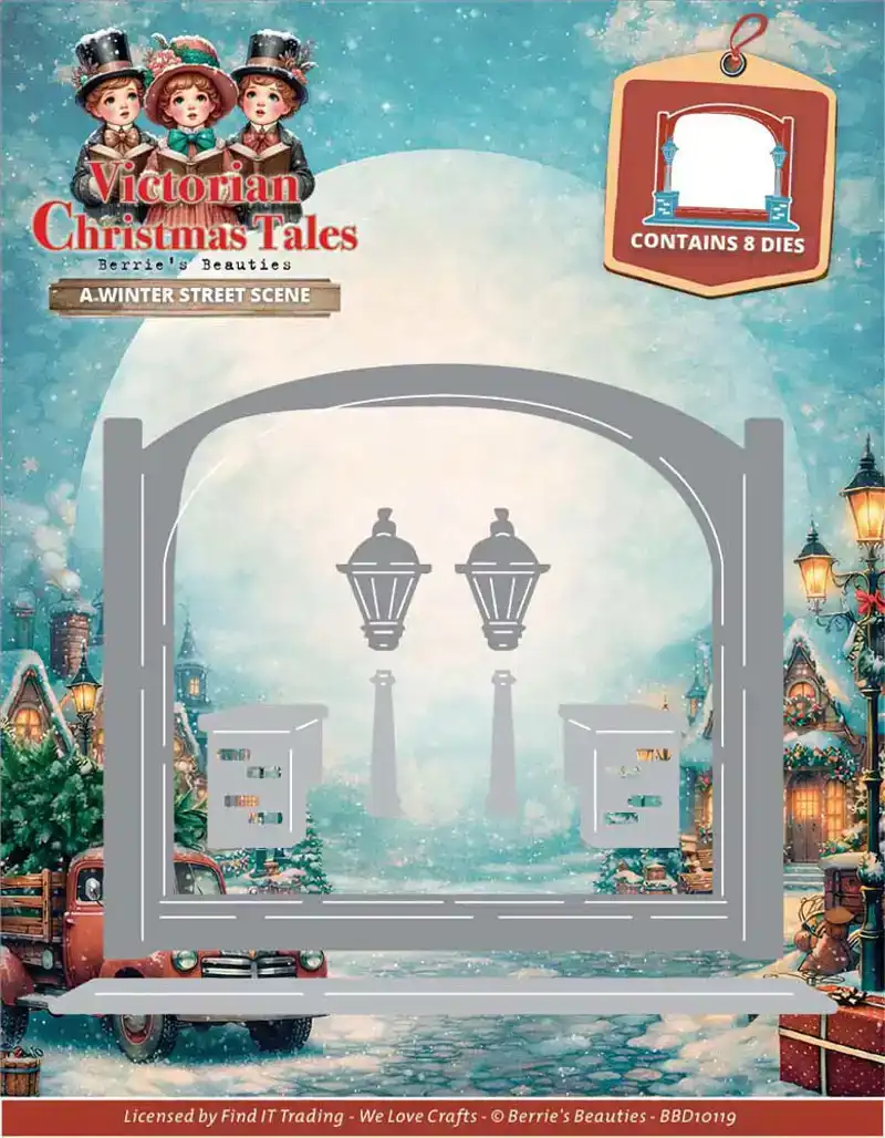 Berries Beauties Victorian Christmas Snijmal A Winter Street Scene