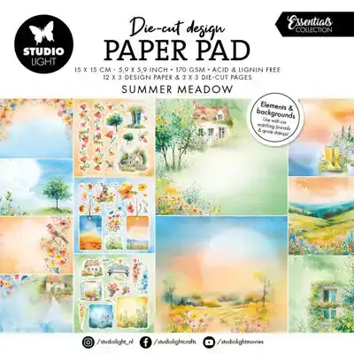 Die-cut design paper pad paper & elements summer meadow 36vel