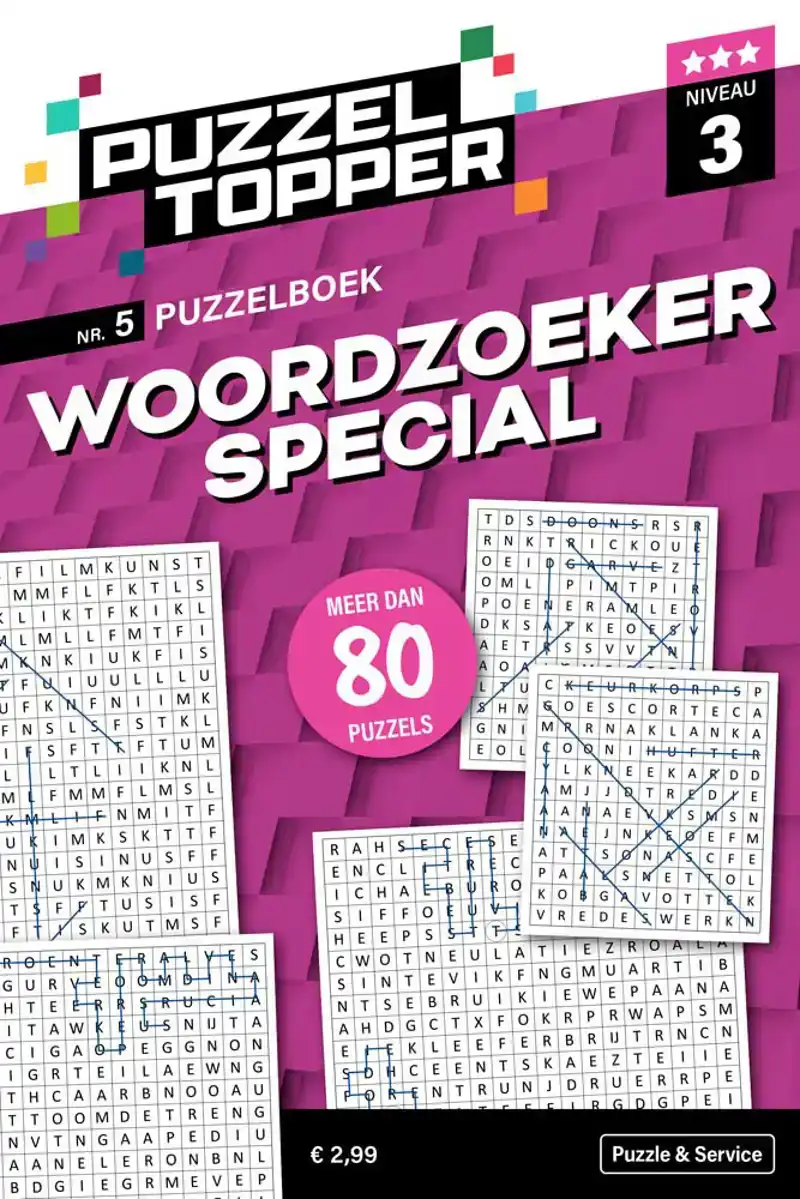 96 pag. woordzoeker special 3 stippen nr.5 puzzeltopper<br>