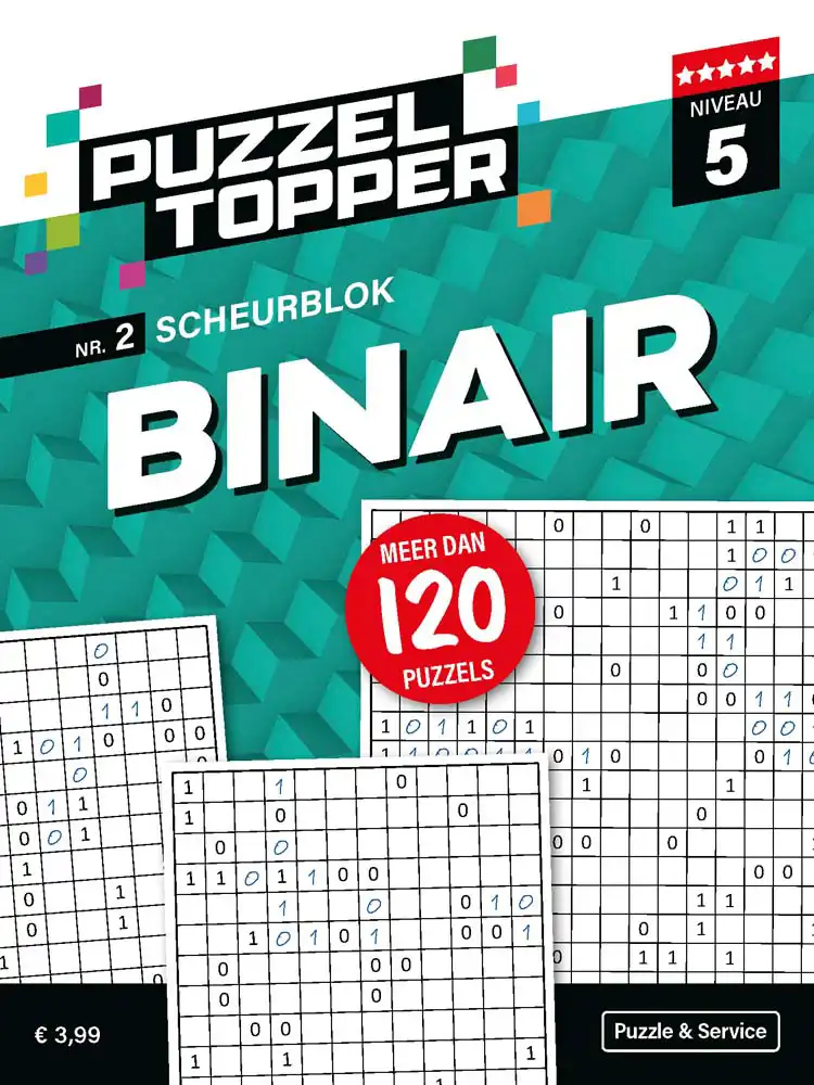Puzzelblok binair 5 punt nr.2 puzzeltopper