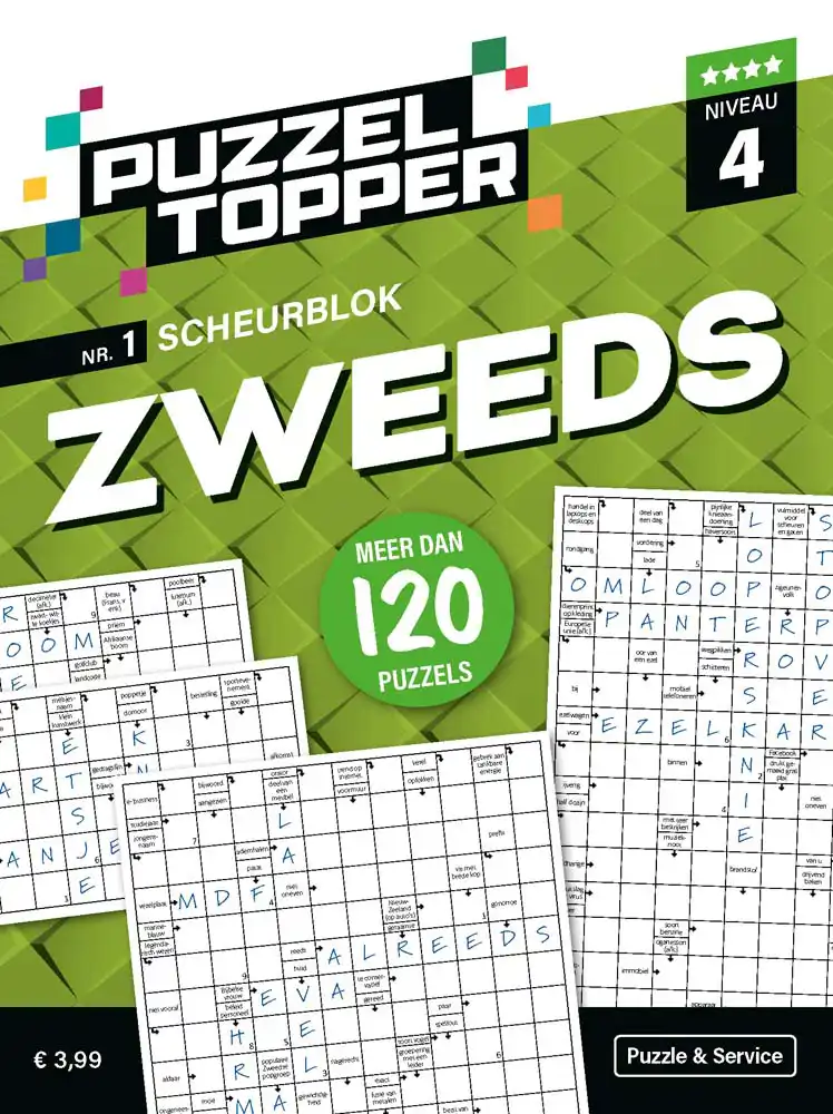 Puzzelblok Zweeds 4 punt nr1 puzzeltopper