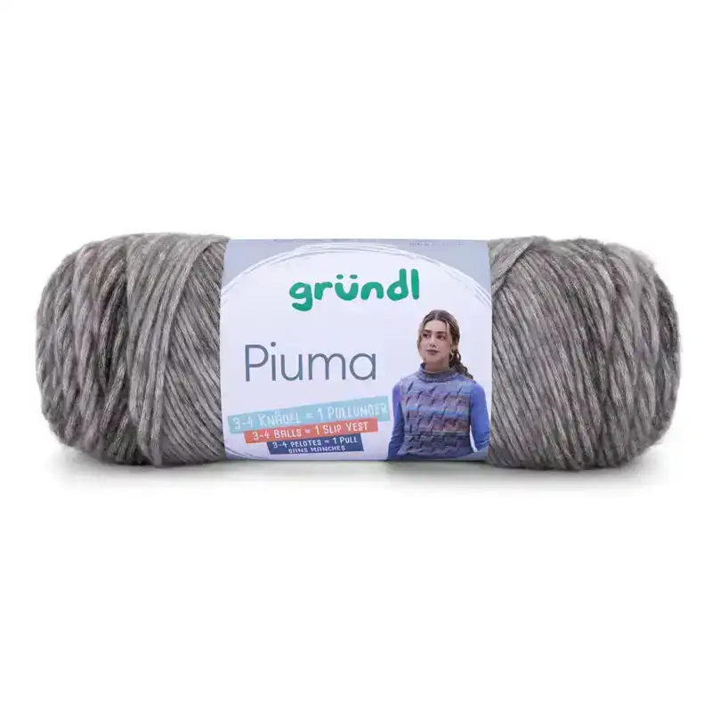 Grundl Piuma garen 12 blauw/grijs