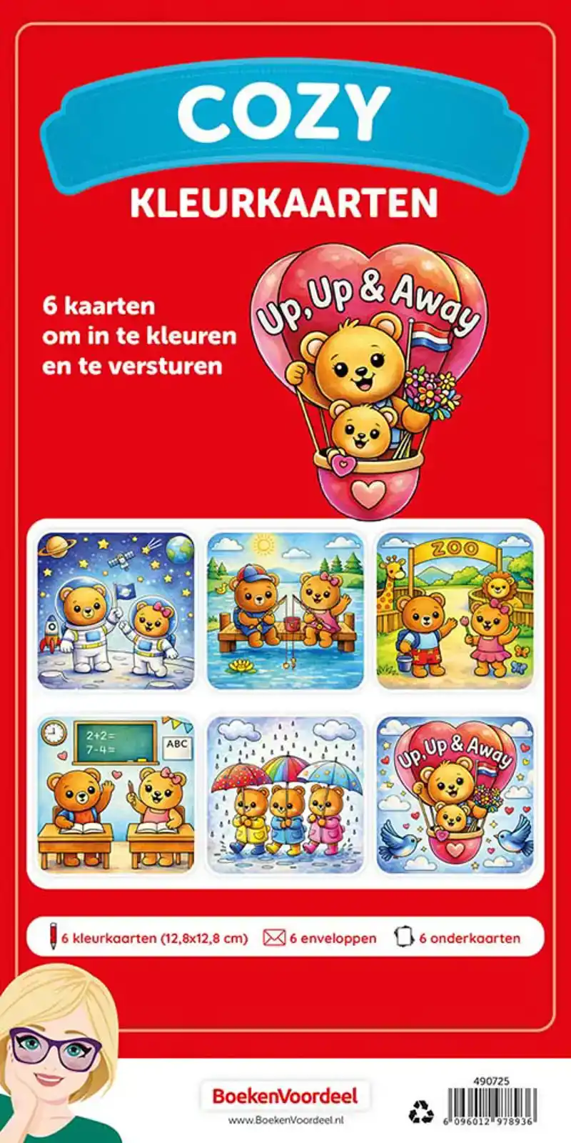 Cozy kleurkaarten schattige beren