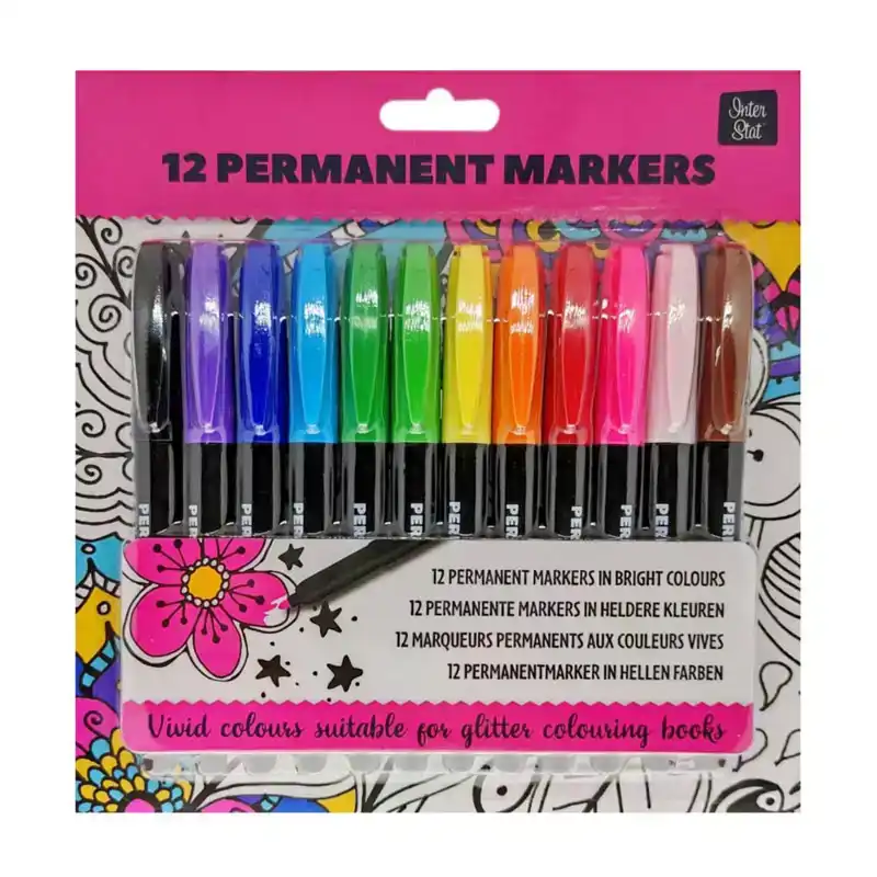 12 permanent markers