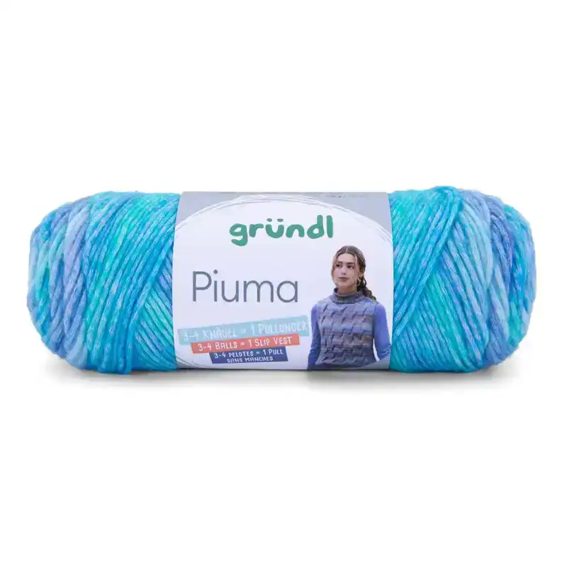 Grundl Piuma garen 06 blauw tinten